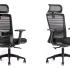 Siège de bureau ergonomique dossier résille avec têtière, gamme Symi - France Bureau