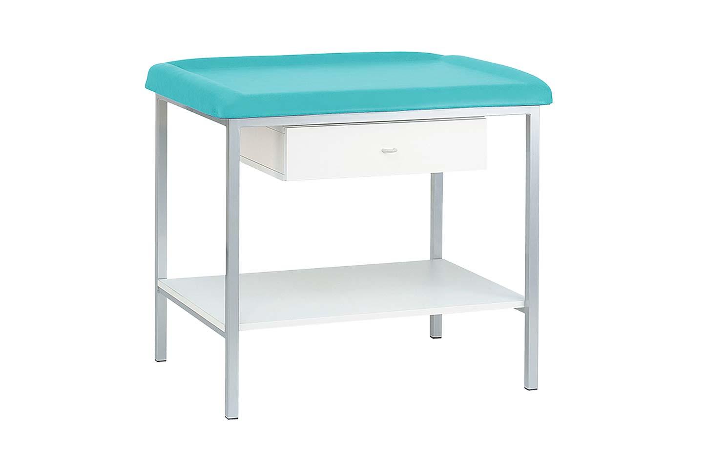Table de pédiatrie médicale hauteur 86 cm avec plateau et tiroir