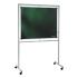 Tableau rotatif sur roulettes avec surface aimantée verte, gamme tableau mobile - France Bureau	