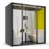 Cabine acoustique 2 places en tissu acoustique avec éclairage et ventilation, gamme Tahoe 2 places, France Bureau