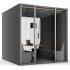 Cabine acoustique 4 places en tissu acoustique avec éclairage et ventilation, gamme Tahoe 4 places, France Bureau
