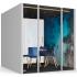 Cabine acoustique 4 places en tissu acoustique avec éclairage et ventilation, gamme Tahoe 4 places, France Bureau