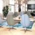Fauteuil confortable accueil détente en tissu, gamme Tamana - France Bureau