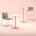 Chaise visiteur et de réunion avec accoudoirs fixe en option et monocoque tapissé - GAMME TARO - France Bureau
