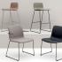 Chaise visiteur et de réunion avec accoudoirs fixe en option et monocoque tapissé - GAMME TARO - France Bureau