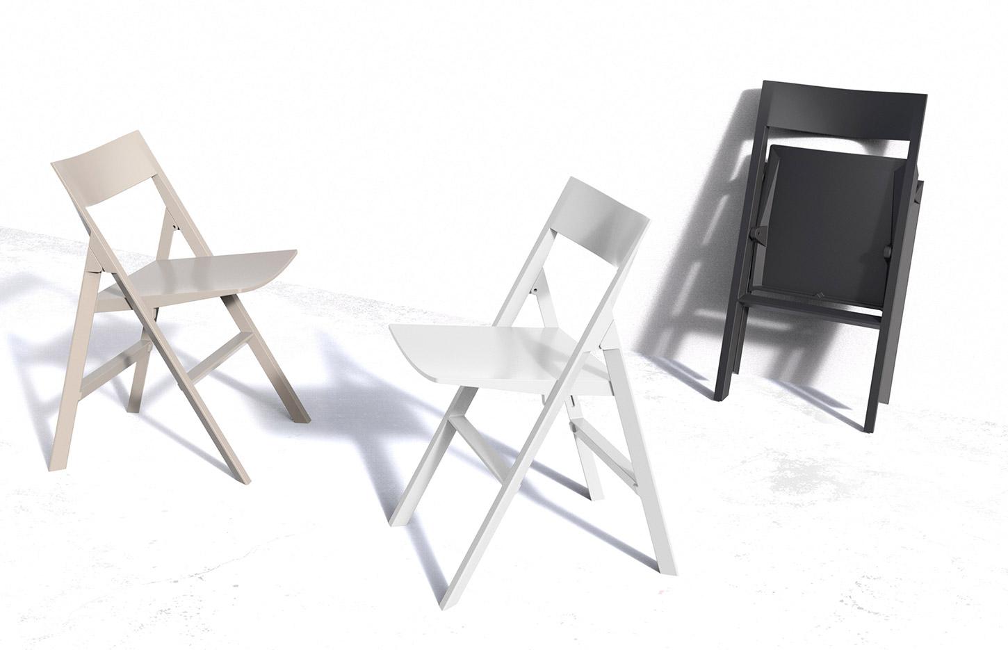 Table et chaise d\\\'extérieur en polyamide et fibre de verre, gamme Tega - France Bureau