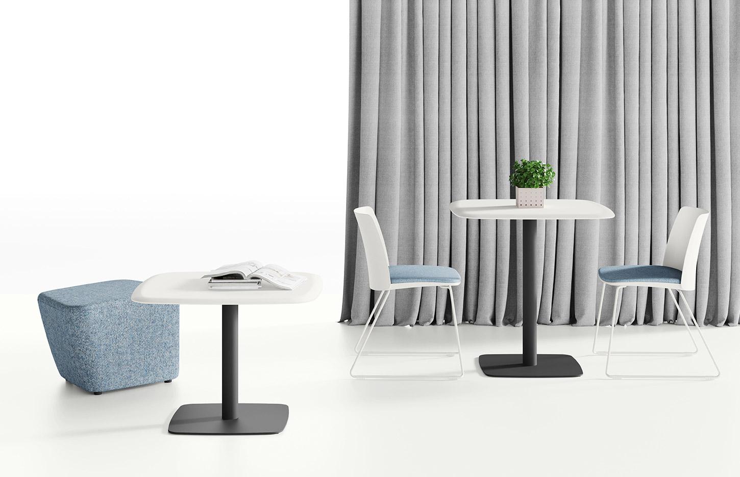 Table basse bois ou métal, table basse avec piétement croix, gamme Terror - France Bureau