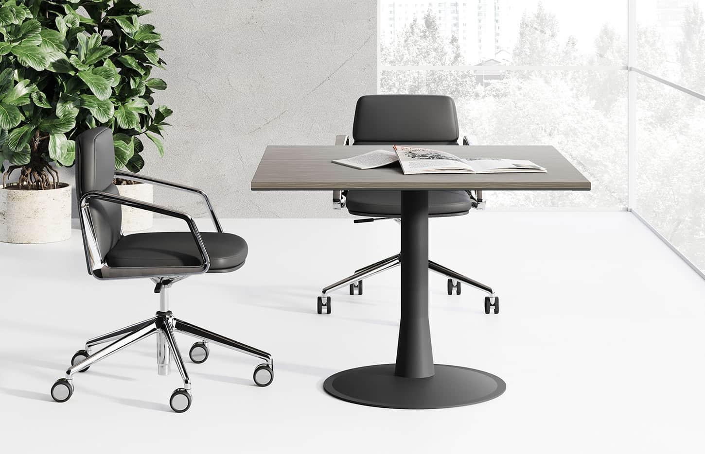 Bureau direction bois ou verre bureau droit ou sur retour, gamme Thorens - France Bureau