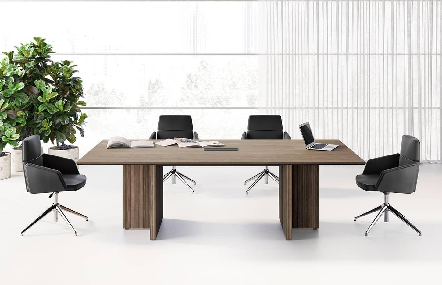 Bureau direction bois ou verre bureau droit ou sur retour, gamme Thorens - France Bureau