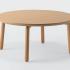 Table basse pieds bois chene massif plateau stratifié chene, gamme Tidone - France Bureau