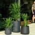 Pot de fleurs en résine de polyéthylène pour l\'extérieur, gamme Timavo - France Bureau
