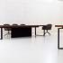 Bureau de direction design en bois et similicuir sur meuble, gamme Tindaya - France Bureau