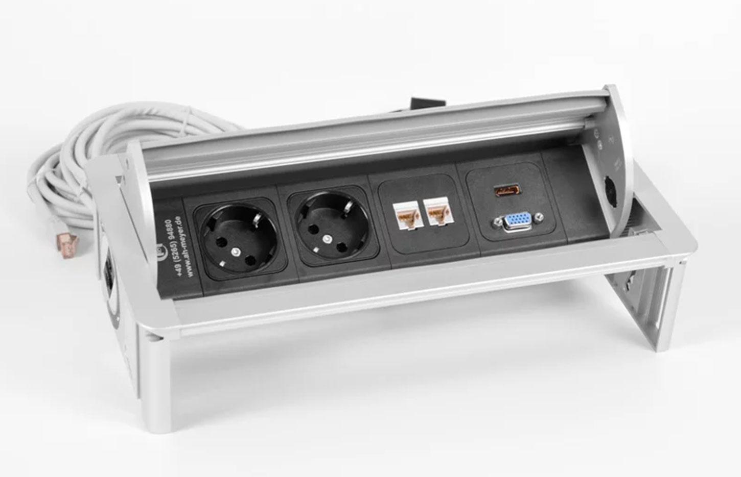 Trappe top-access avec prises et connectiques, gamme Top Access - France Bureau