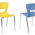 Chaise de collectivité coque polypro. structure acier chromé, gamme Toscas - France Bureau