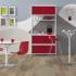 Table ronde 3 hauteur avec plateau en HPL Ø60 ou Ø80cm et structure en acier blanc - Gamme Triolet - France bureau	