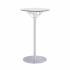 Table ronde 3 hauteur avec plateau en HPL Ø60 ou Ø80cm et structure en acier blanc - Gamme Triolet - France bureau	
