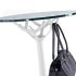 Table ronde 3 hauteurs avec plateau en verre Ø60cm et structure en acier blanc - Gamme Triolet Glass - France Bureau	