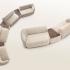Module canapé d\'accueil 2 places en tissu pour salle d\'attente, gamme Urbel - France Bureau