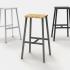 Tabouret assise bois ou polypro et structure métal - gamme Valira - France Bureau	