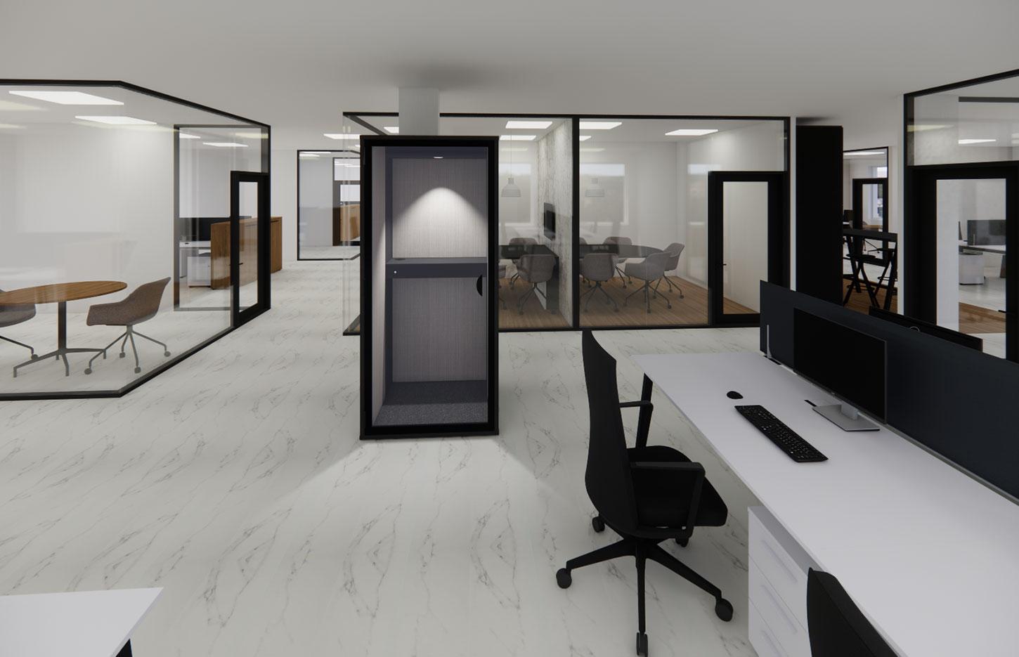 Cabine acoustique 1 place connectée éco responsable, gamme Verdon 1 place - France Bureau
