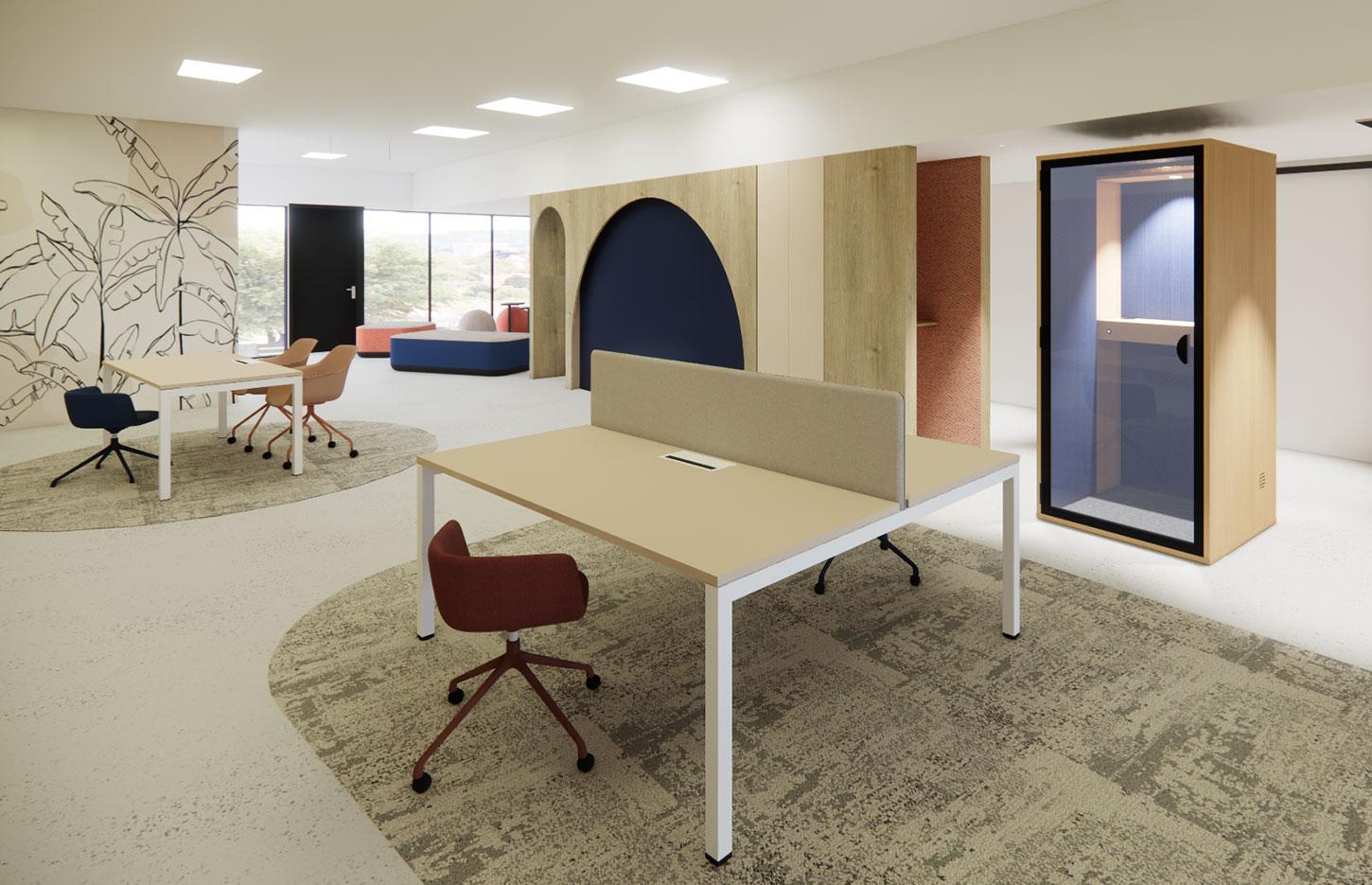 Cabine acoustique 1 place connectée éco responsable, gamme Verdon 1 place - France Bureau