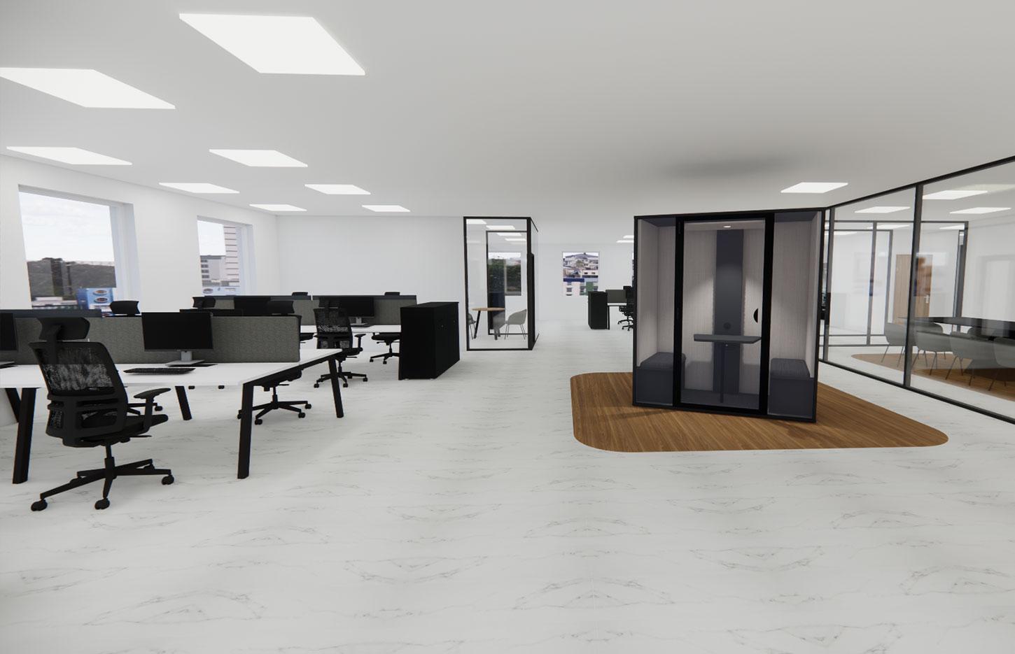 Cabine acoustique 2 places connectée éco responsable, gamme Verdon 2 places - France Bureau