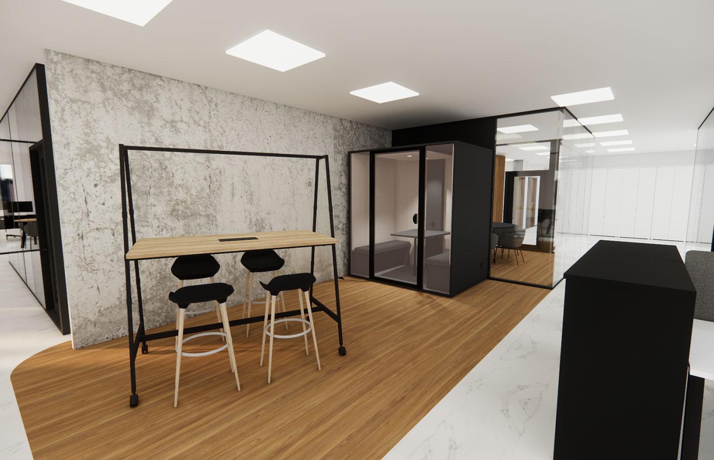 Cabine acoustique 4 places connectée éco responsable, gamme Verdon 4 places - France Bureau