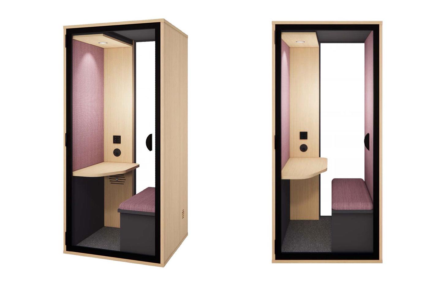 Cabine acoustique de travail avec ventilation et connectique, Verdon Work - France Bureau