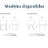 Explication modèles disponibles fauteuil d\'accueil design - fabrication française - gamme santerno - france bureau