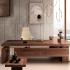 Bureau direction haut de gamme bois similicuir laiton, gamme Viverone - France Bureau