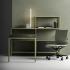 Bureau individuel plateau mélaminé pieds droits en métal, gamme Vorlaz - France Bureau