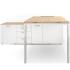 Bureau individuel plateau mélaminé pieds droits en métal, gamme Vorlaz - France Bureau