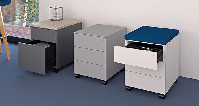 Caisson de rangement bureau tiroirs CBOX → Aménagement - Agencement -  Mahora Concept