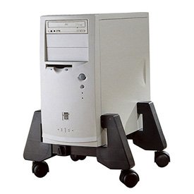 Eymobad Support Tour PC Réglable Avec Roulettes - Support Unité Centrale Mobile Blanc